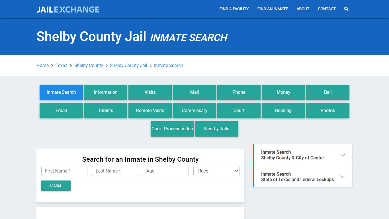 Shelby County Jail, TX Inmate Search: Roster & Mugshots